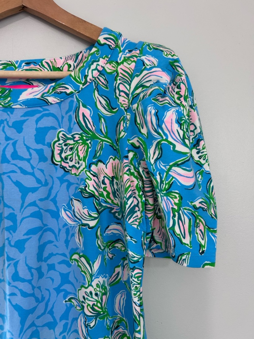 Lilly Pulitzer Harriet Elbow Sleeve Dress in "Cumulus Blue Chick Magnet" S - Picture 9 of 14